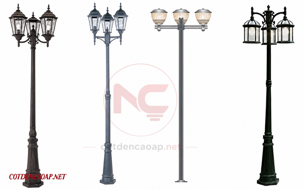 Mẫu cột đèn trang trí sân vườn đẹp