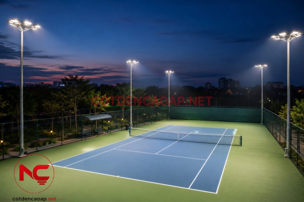Thiết kế chiếu sáng sân tennis