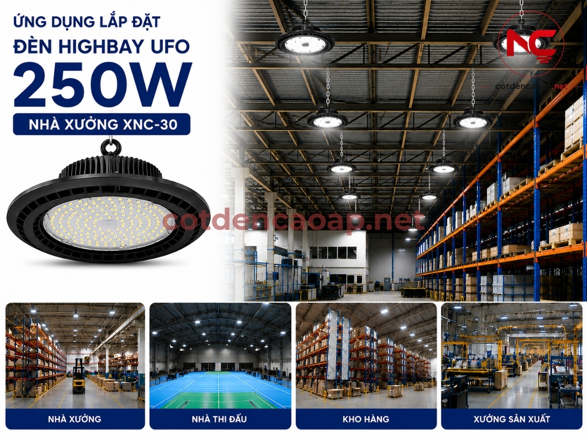 Ứng dụng của đèn led nhà xưởng xnc-30