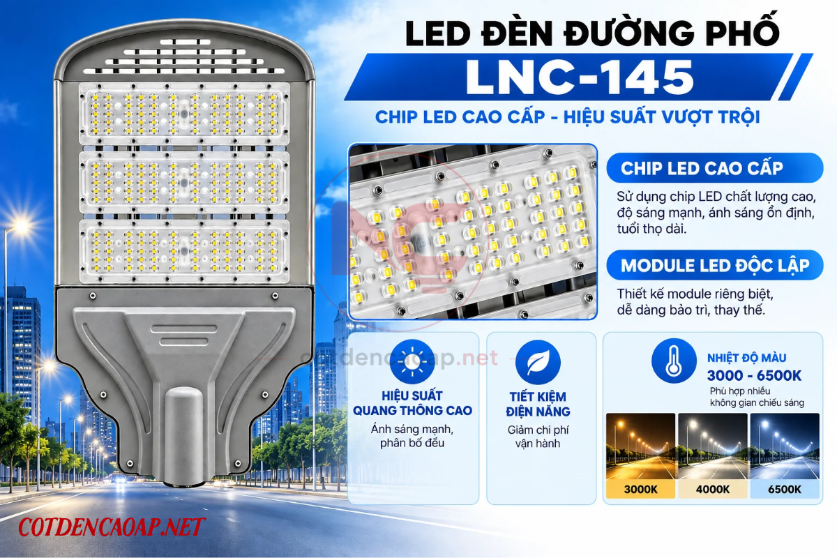 led của đèn đường lnc 145