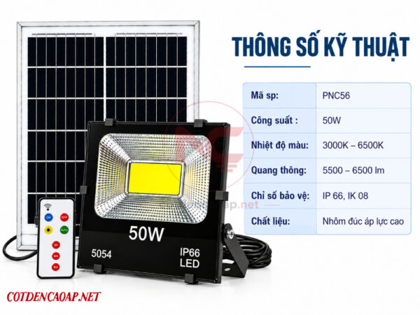 thông số kỹ thuật đèn pha led nlmt pnc-56